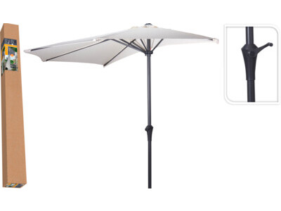 Parasol half rond d270cm creme