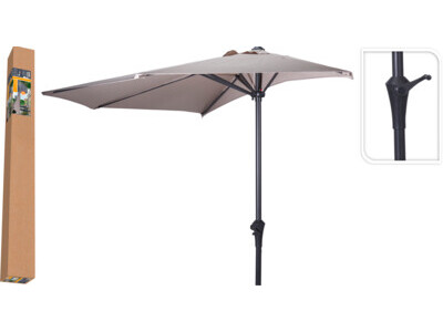 Parasol half rond 270cm taupe