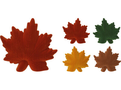 Maple leaf ornament 15cm 4ass
