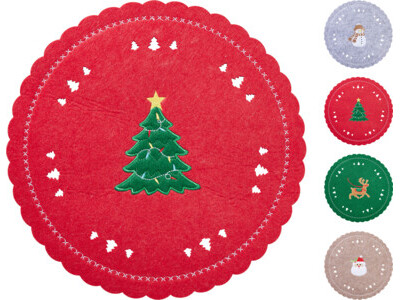 Placemat vilt kerstfiguur