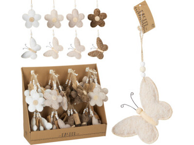 Bloem hangdeco 12cm 8ass