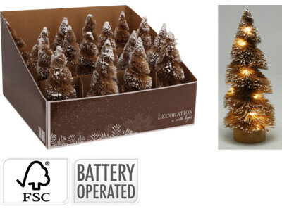Tree 20cm brown 12led