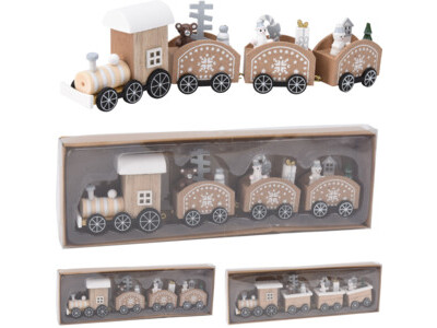 Houten trein 25cm 2ass des