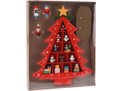 Houten boom met hangdeco 30cm