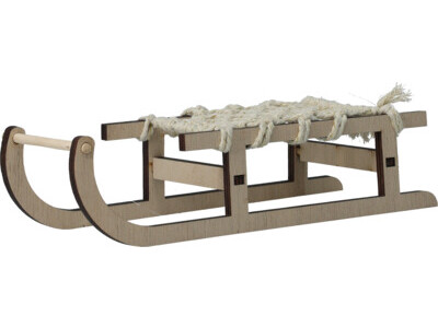 Houten slee met touw 25cm