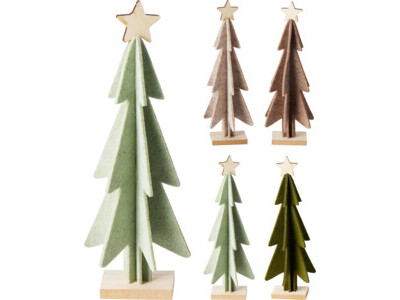 Tree felt 25cm 4ass color