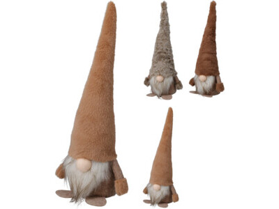 Gnome staand 34cm 3ass bruin