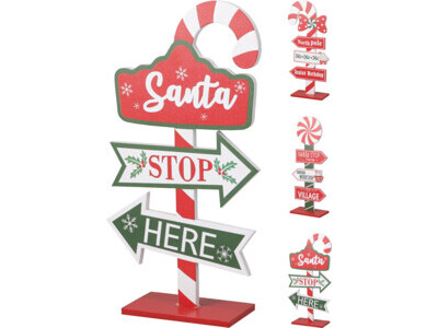 Bordje kerst 22cm 3ass design
