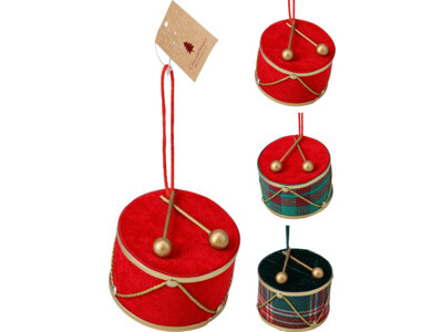 Trommel hangdeco 8cm 3ass d