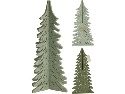 Christmas tree felt 45cm 2ass color