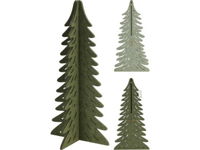 Christmas tree felt 60cm 2ass color