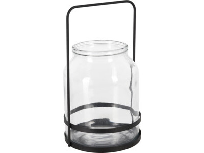 Tea light holder glass metal