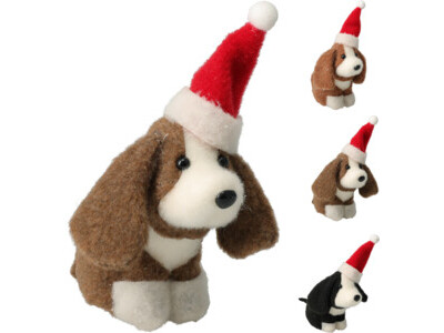 Hond zittend 15cm 3ass