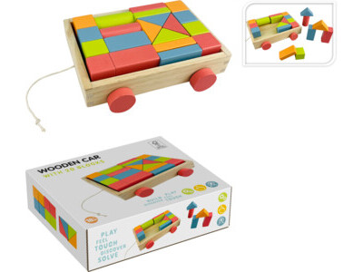 Houten blokken car 20 blokken