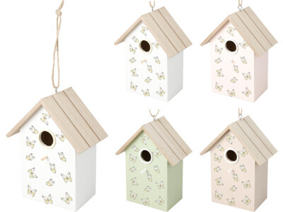 Birdhouse 16x10x21cm 4ass des