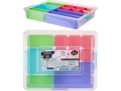 Opbergbox met 11 bakjes 35,3x2