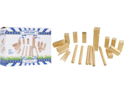 Kubb spel hout set 11dlg
