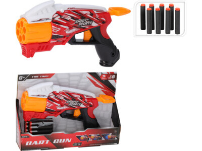 Dart pistool 28cm met 8 fo