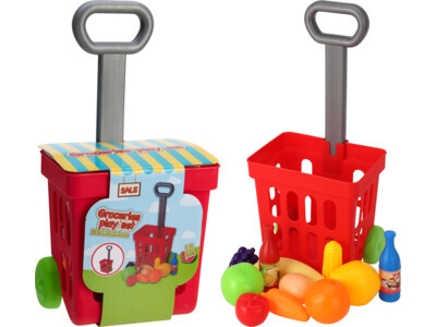 Speelset trolley met eten set