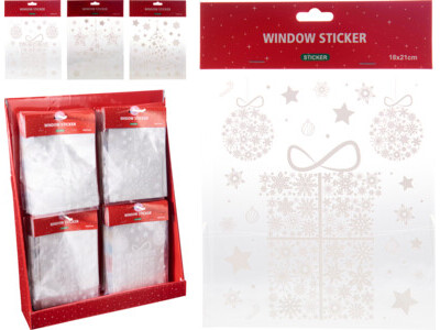 Window sticker Christmas 18x21cm white
