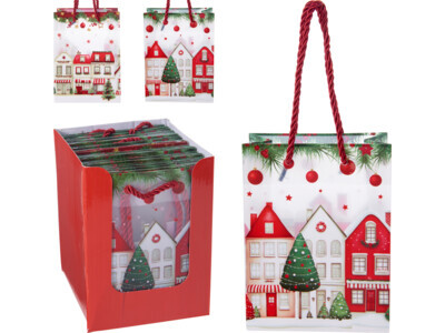 Geschenktas 12x16cm 2ass huis
