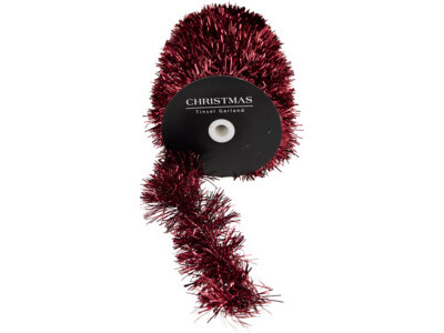 Slinger tinsel 20m donker rood