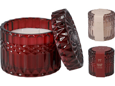 Geurkaars in glas 9cm 2ass