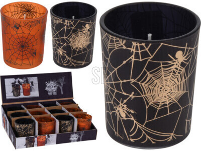 Kaars in glas halloween 7cm