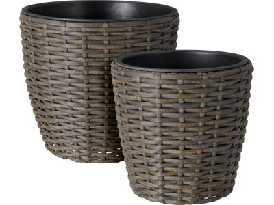 Flowerpot set 2sts anthracite