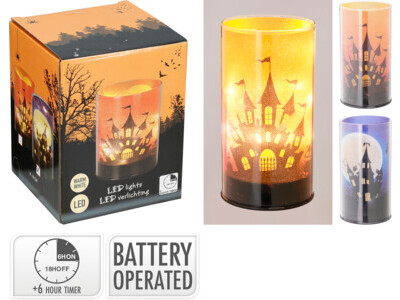 Lamp halloween 15cm 2ass