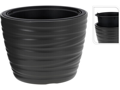 Bloempot d38xh28cm grijs