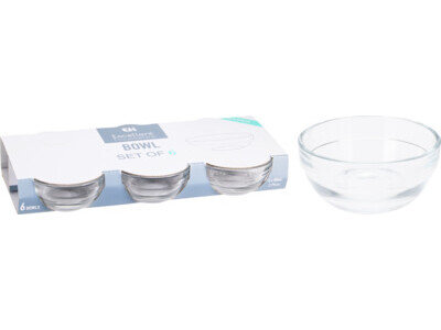 Schaal glas set 6sts 80ml/2,7o
