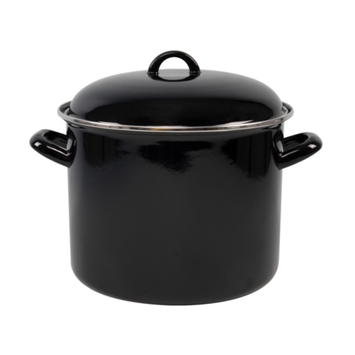 Soeppan 24cm 8ltr emaille zwart