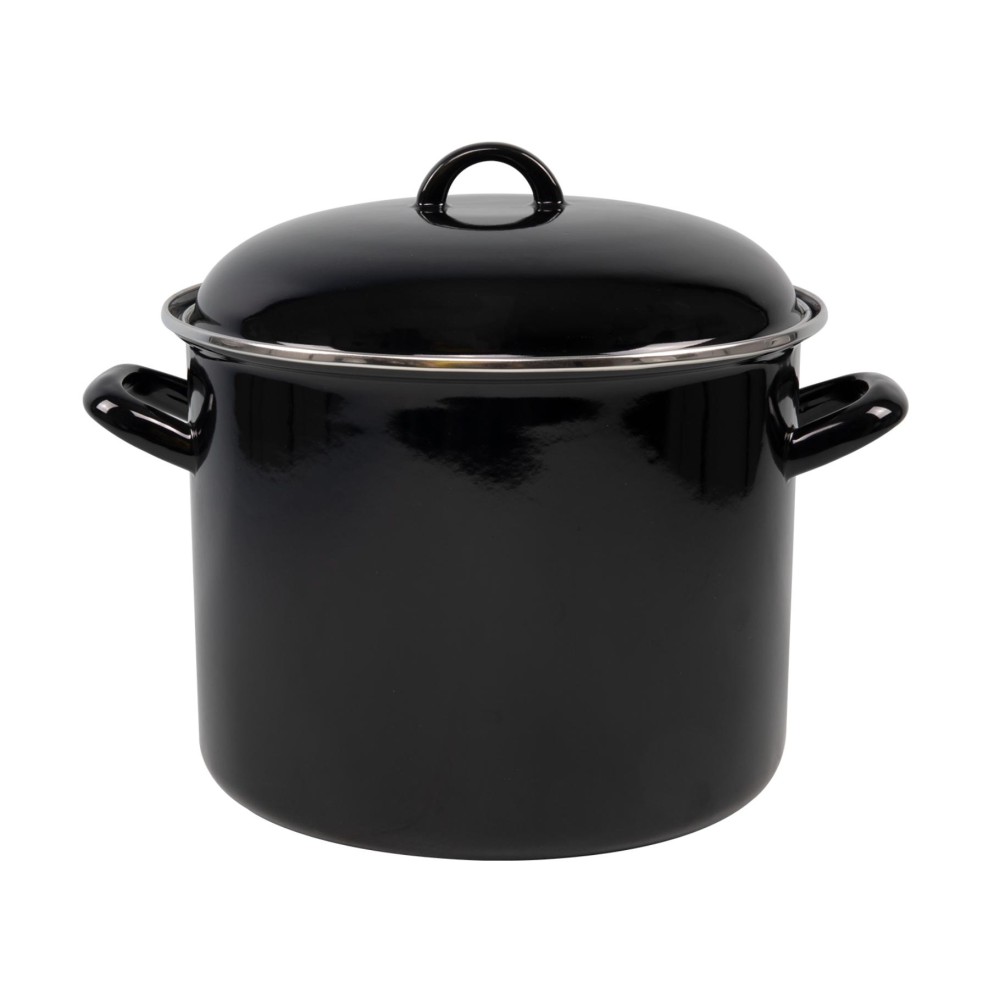 Soeppan 24cm 8ltr emaille zwart