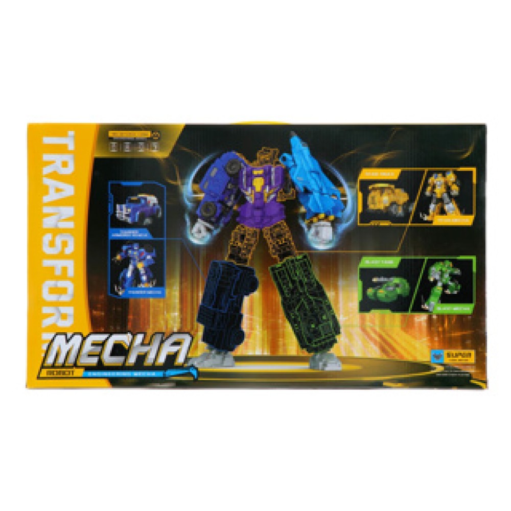 Mega set robot transformeer 3dlg geel