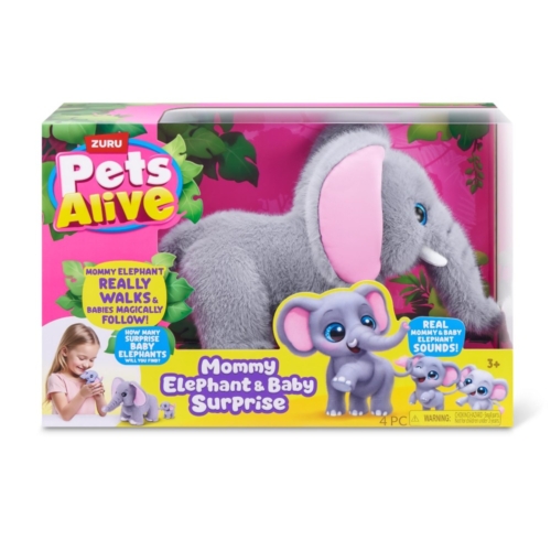 ZURU Pets alive mommy elephant & baby surprise