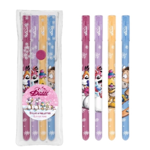 Diddl pack met 4 glitter pennen display 12 stuks