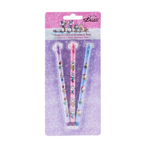 Diddl 3 pack blister uitwisbare pennen display 12