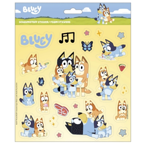 Foam stickers with glitter effect Bluey